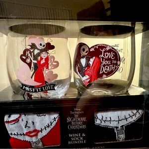 Disney’s Nightmare Before Christmas Wine & Sock Bundle !